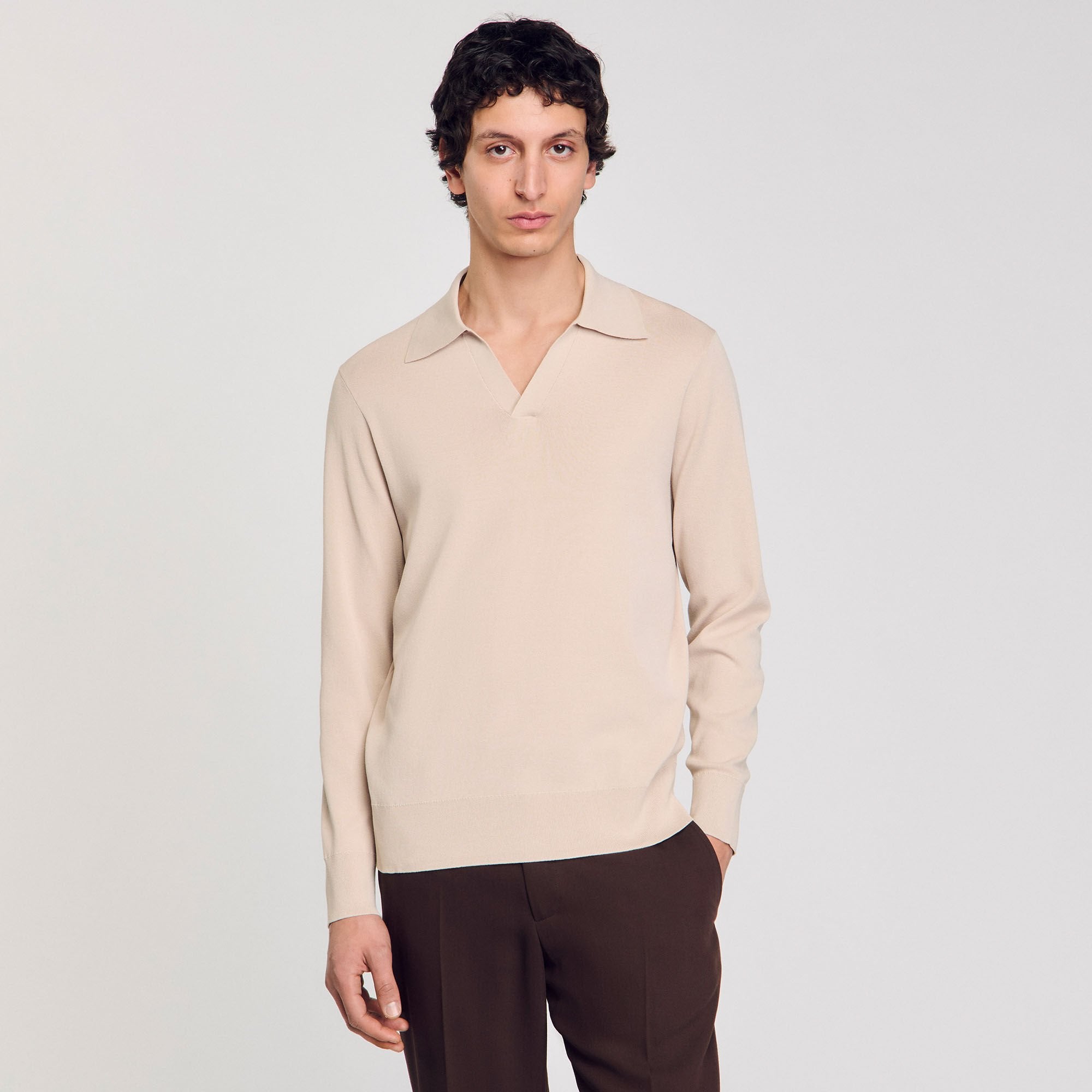 Knit polo shirt Oats Sandro Men