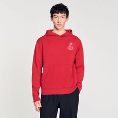 Knit sweatshirt with snake detail Red Sandro Men