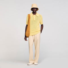 Knit polo shirt Yellow Sandro Men