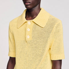 Knit polo shirt Yellow Sandro Men