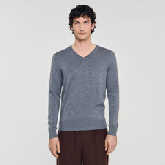 Fine wool sweater Light Grey Chine Sandro Men