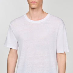 Certified linen T-shirt White Sandro Men