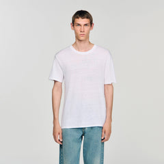 Certified linen T-shirt White Sandro Men