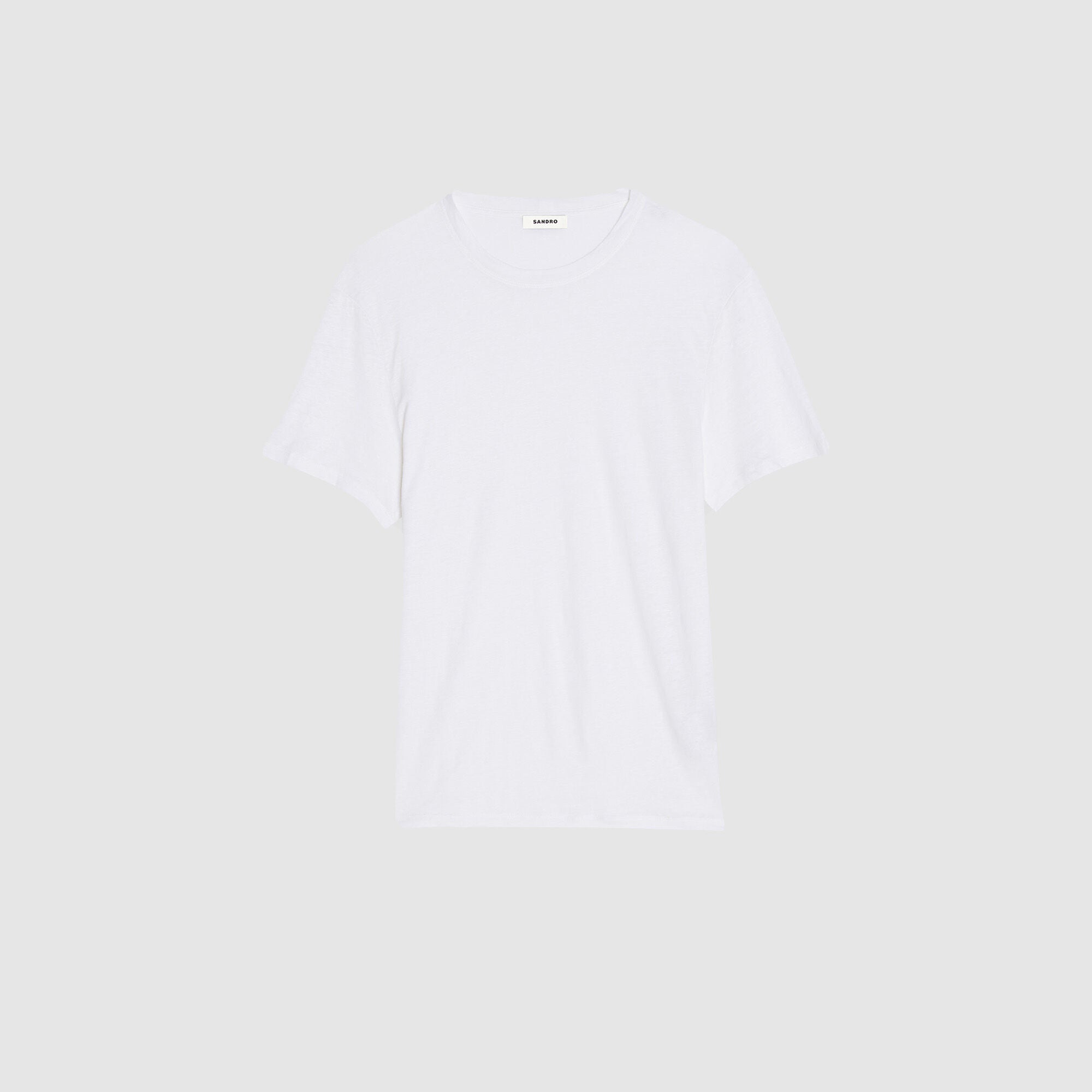 Certified linen T-shirt White Sandro Men