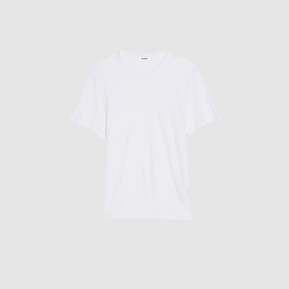 Certified linen T-shirt White Sandro Men