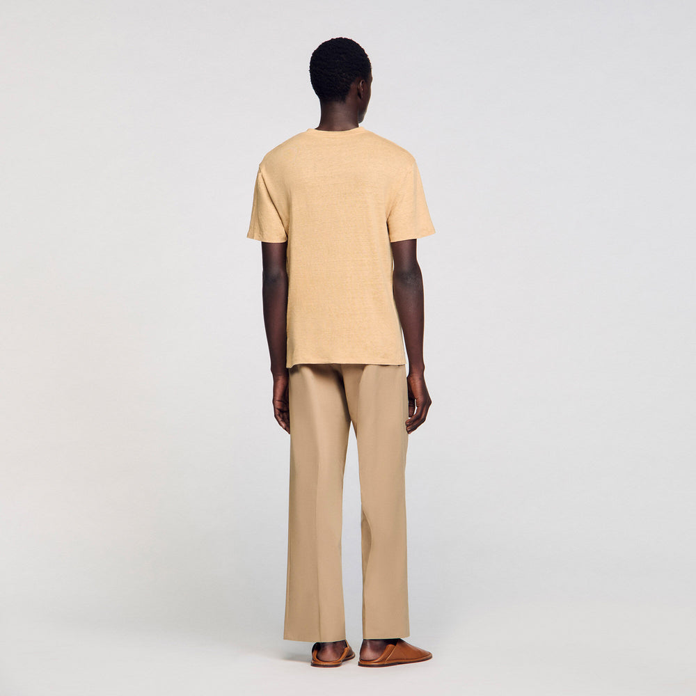 Linen T-shirt Nut Sandro Men