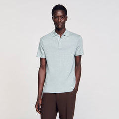 Linen polo shirt Chambray Sandro Men