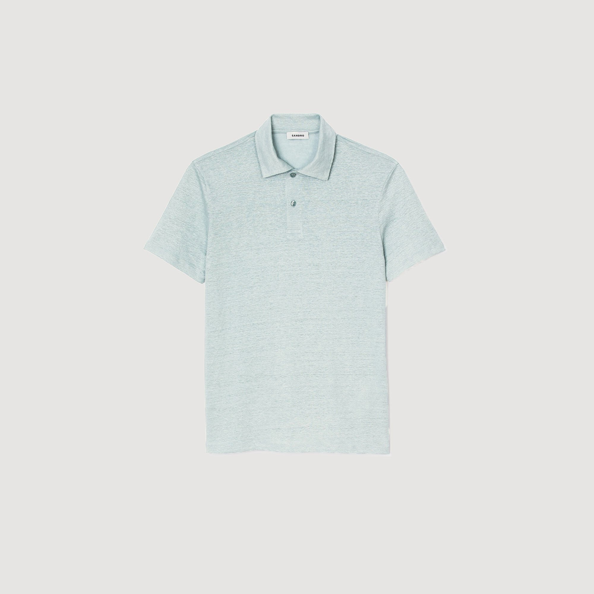 Linen polo shirt Chambray Sandro Men