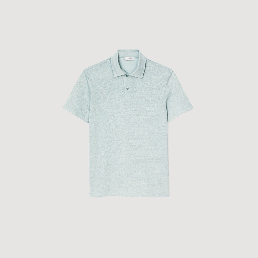 Linen polo shirt Chambray Sandro Men