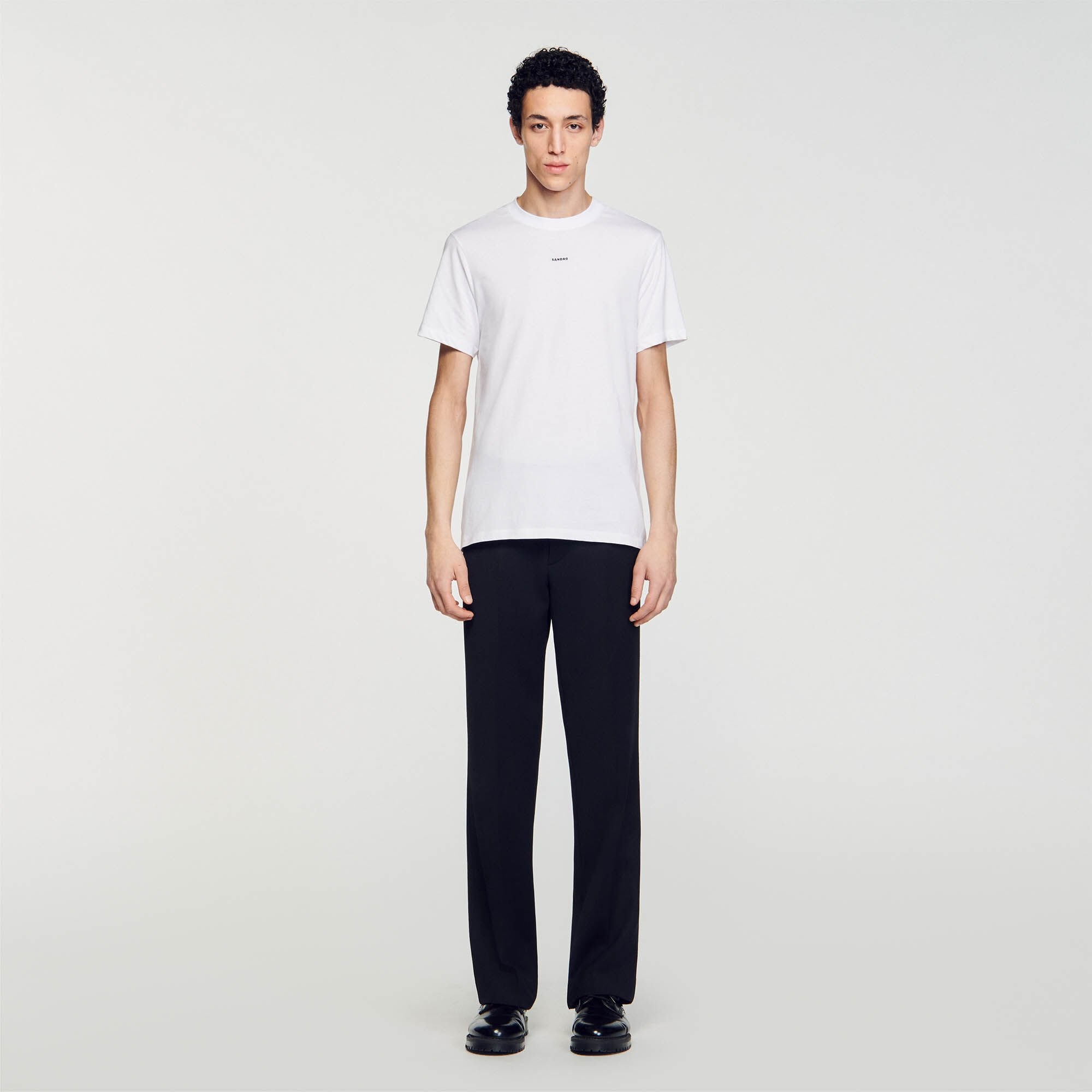 Short-sleeved T-shirt White Sandro Men
