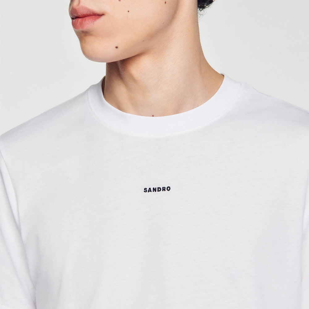 Short-sleeved T-shirt White Sandro Men