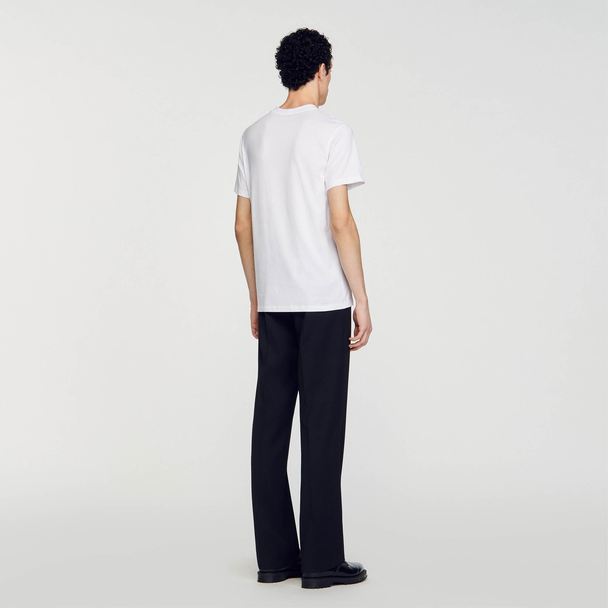 Short-sleeved T-shirt White Sandro Men