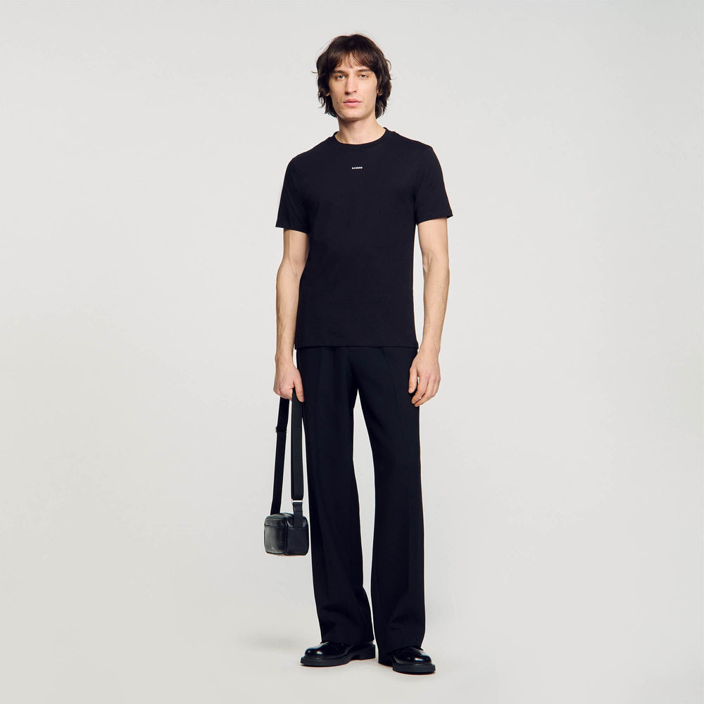 Short-sleeved T-shirt Black Sandro Men