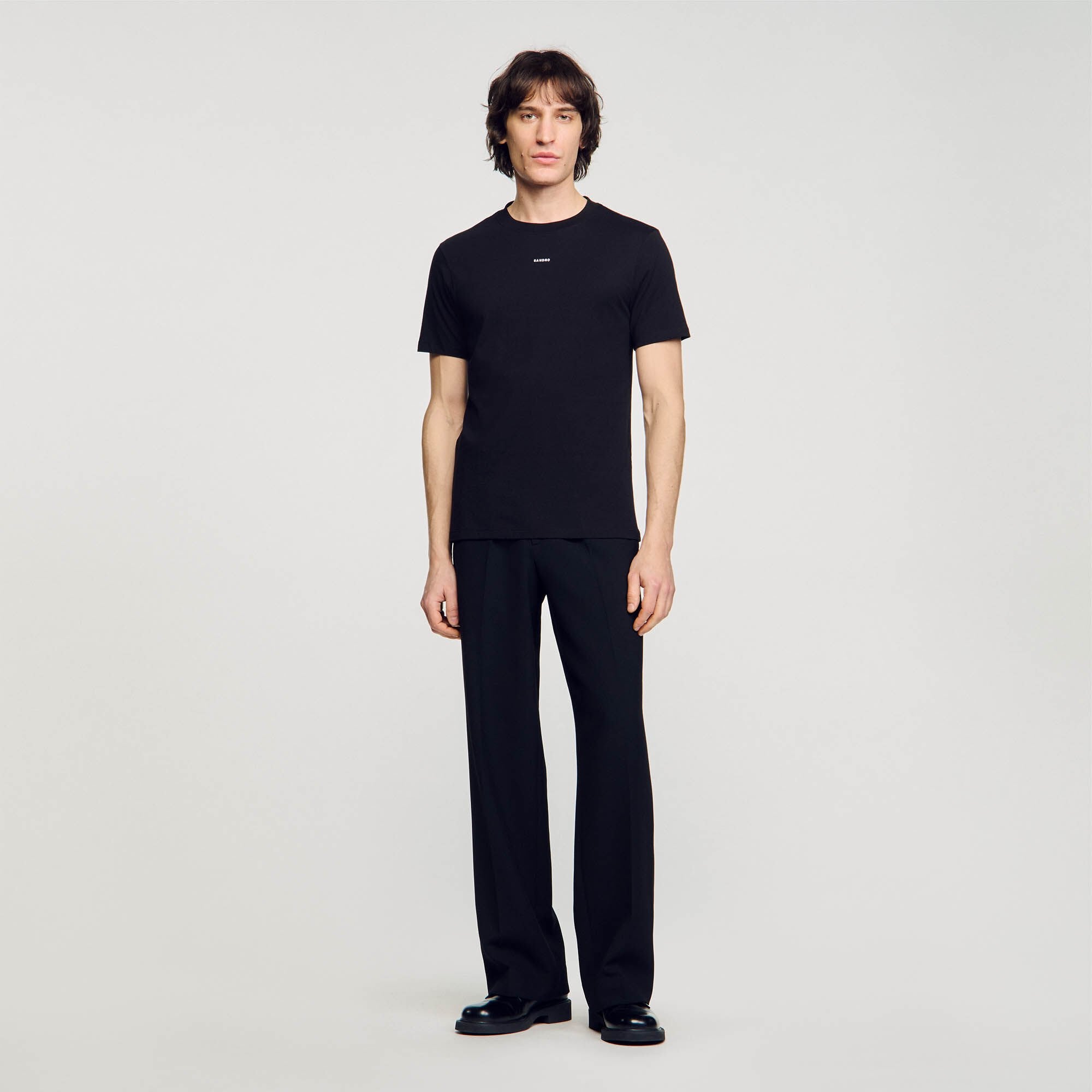 Short-sleeved T-shirt Black Sandro Men