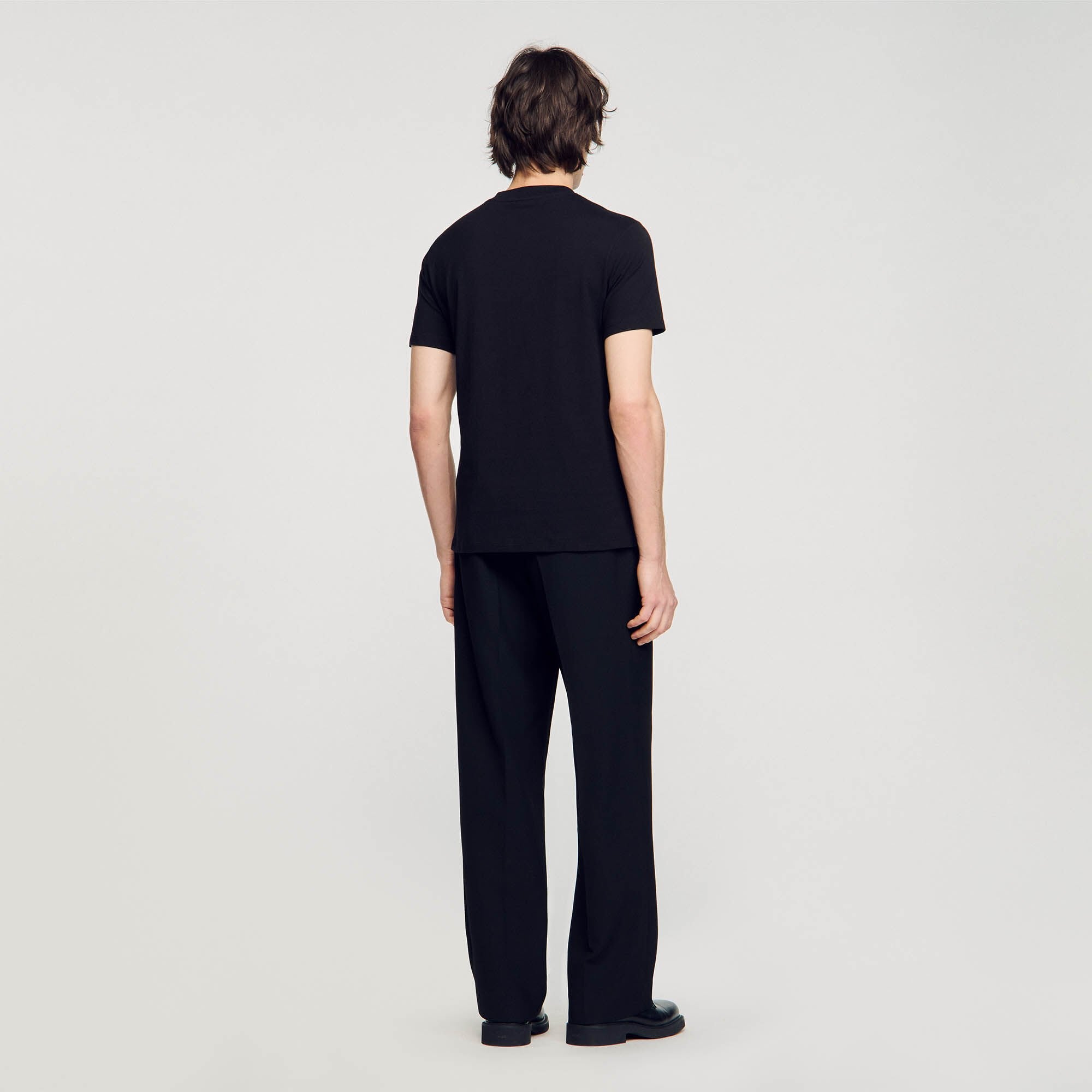 Short-sleeved T-shirt Black Sandro Men