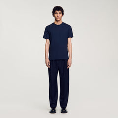 Short-sleeved T-shirt Navy Blue Sandro Men