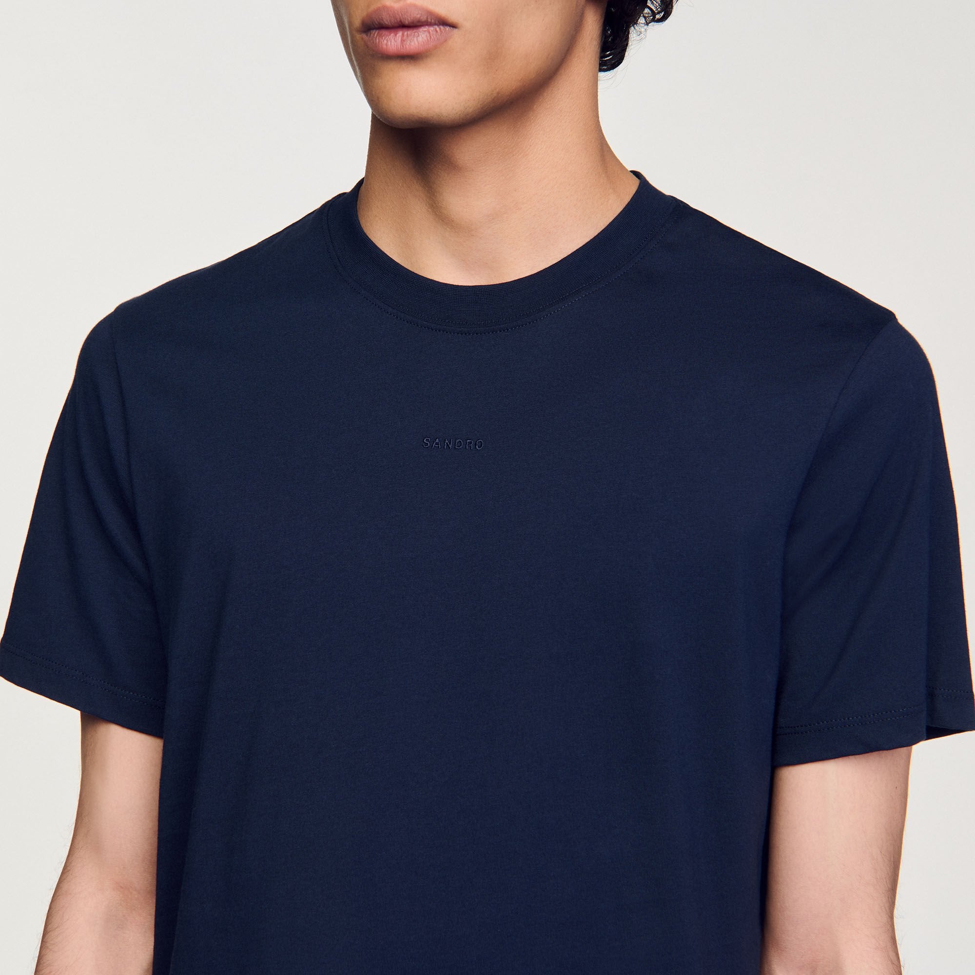 Short-sleeved T-shirt Navy Blue Sandro Men