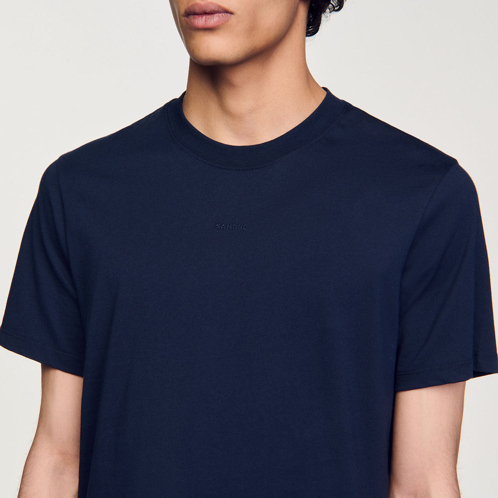 Short-sleeved T-shirt Navy Blue Sandro Men