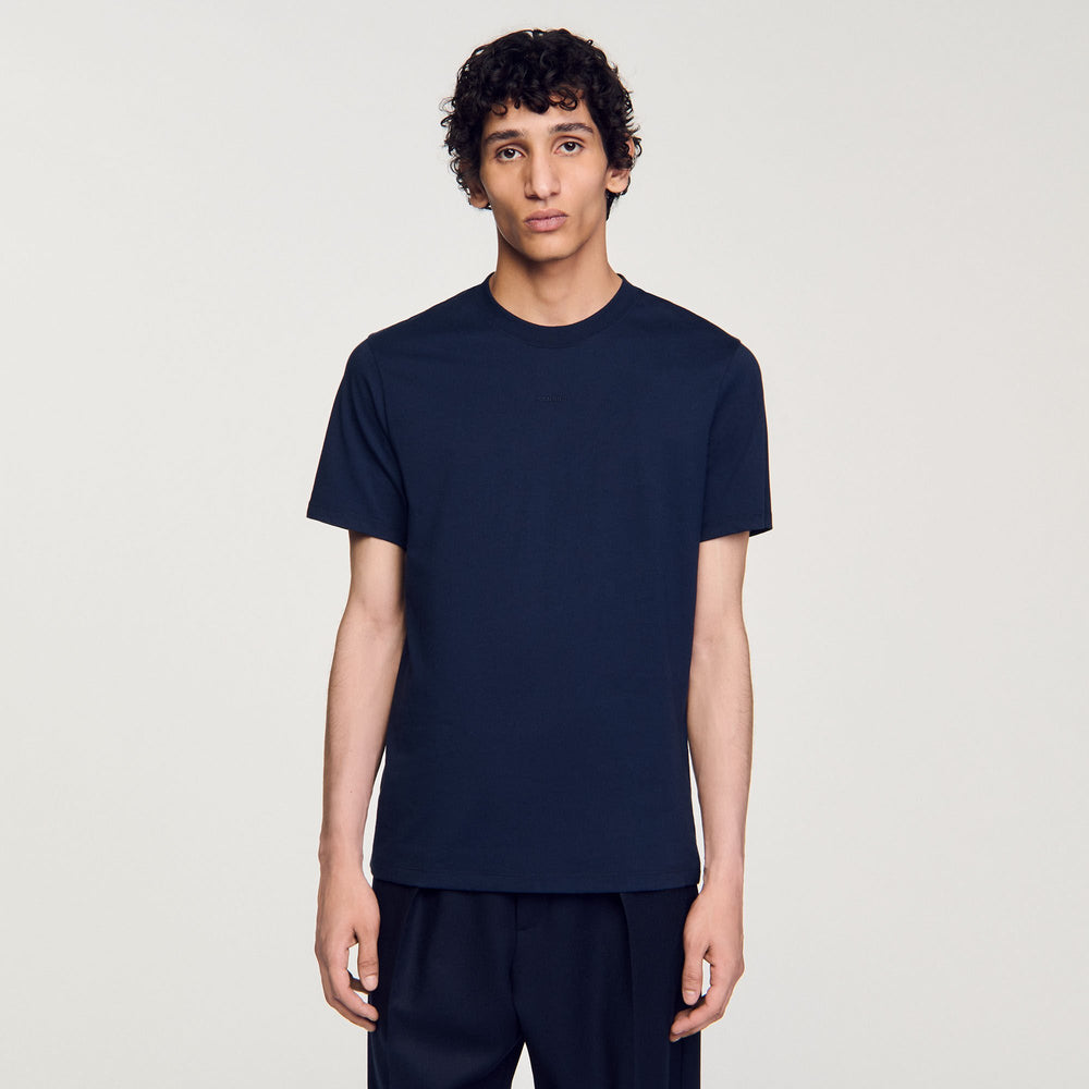 Short-sleeved T-shirt Navy Blue Sandro Men