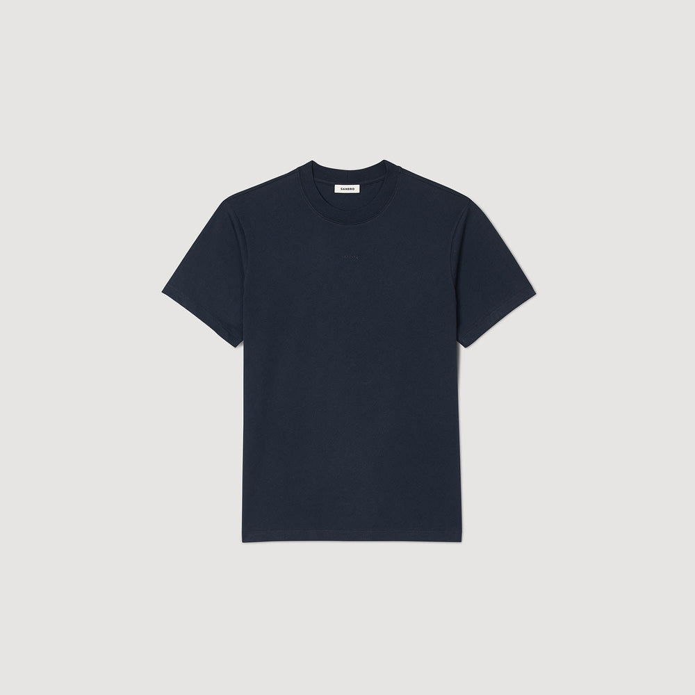 Short-sleeved T-shirt Navy Blue Sandro Men