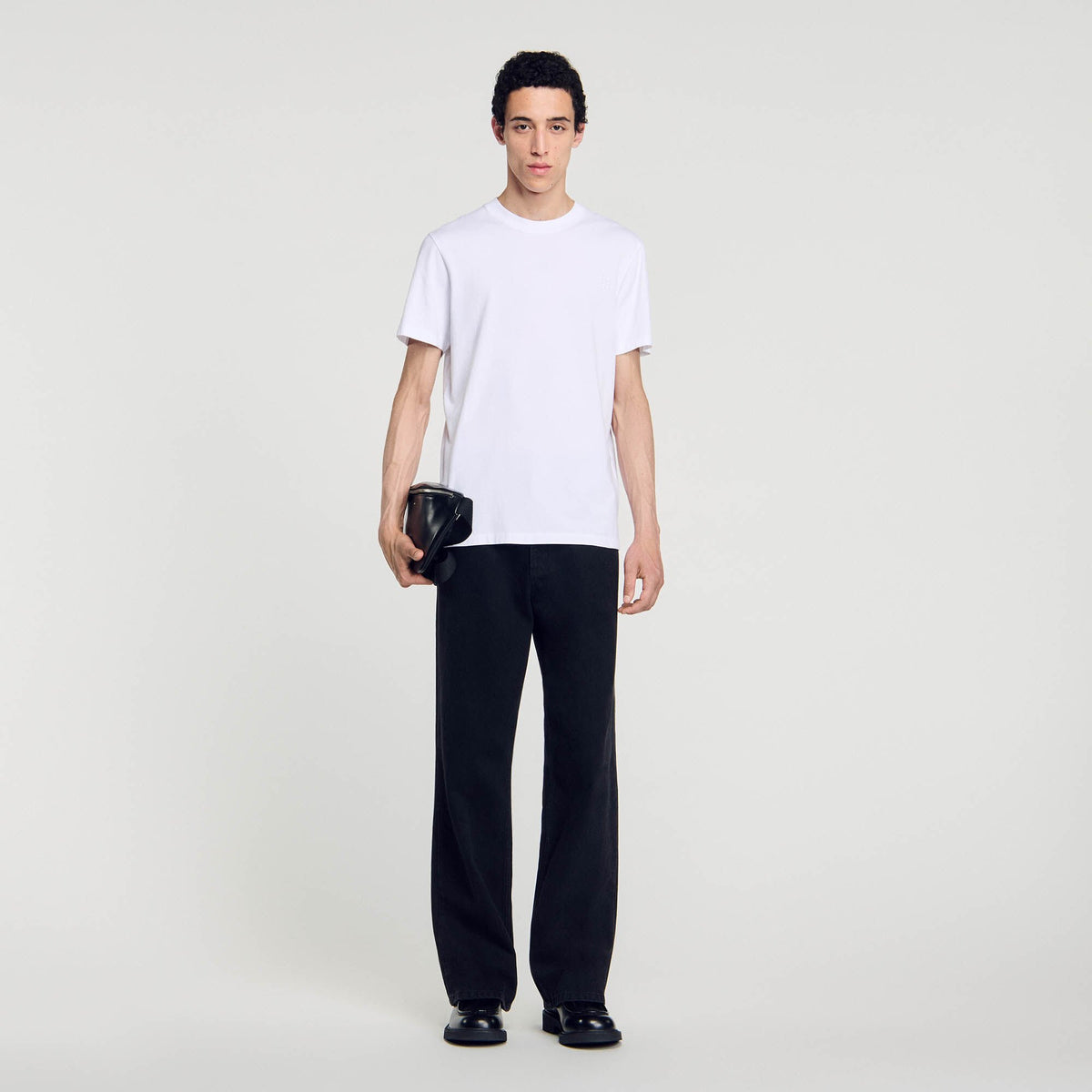 Cotton T-shirt White Sandro Men
