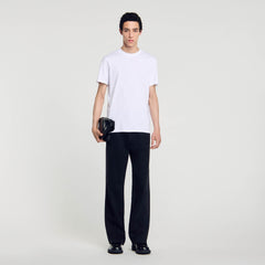 Cotton T-shirt White Sandro Men