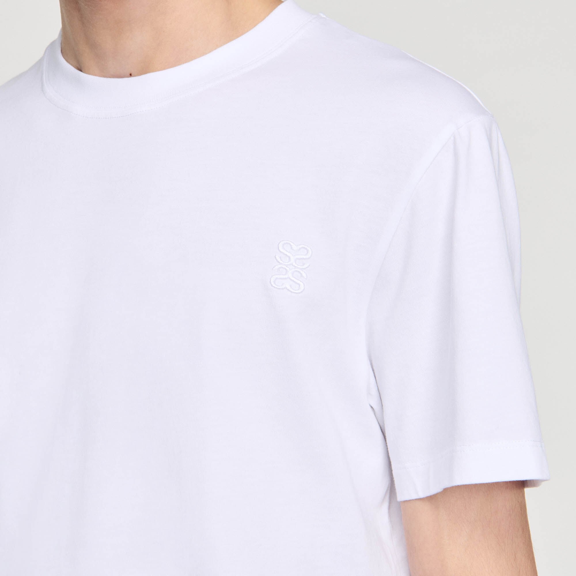 Cotton T-shirt White Sandro Men