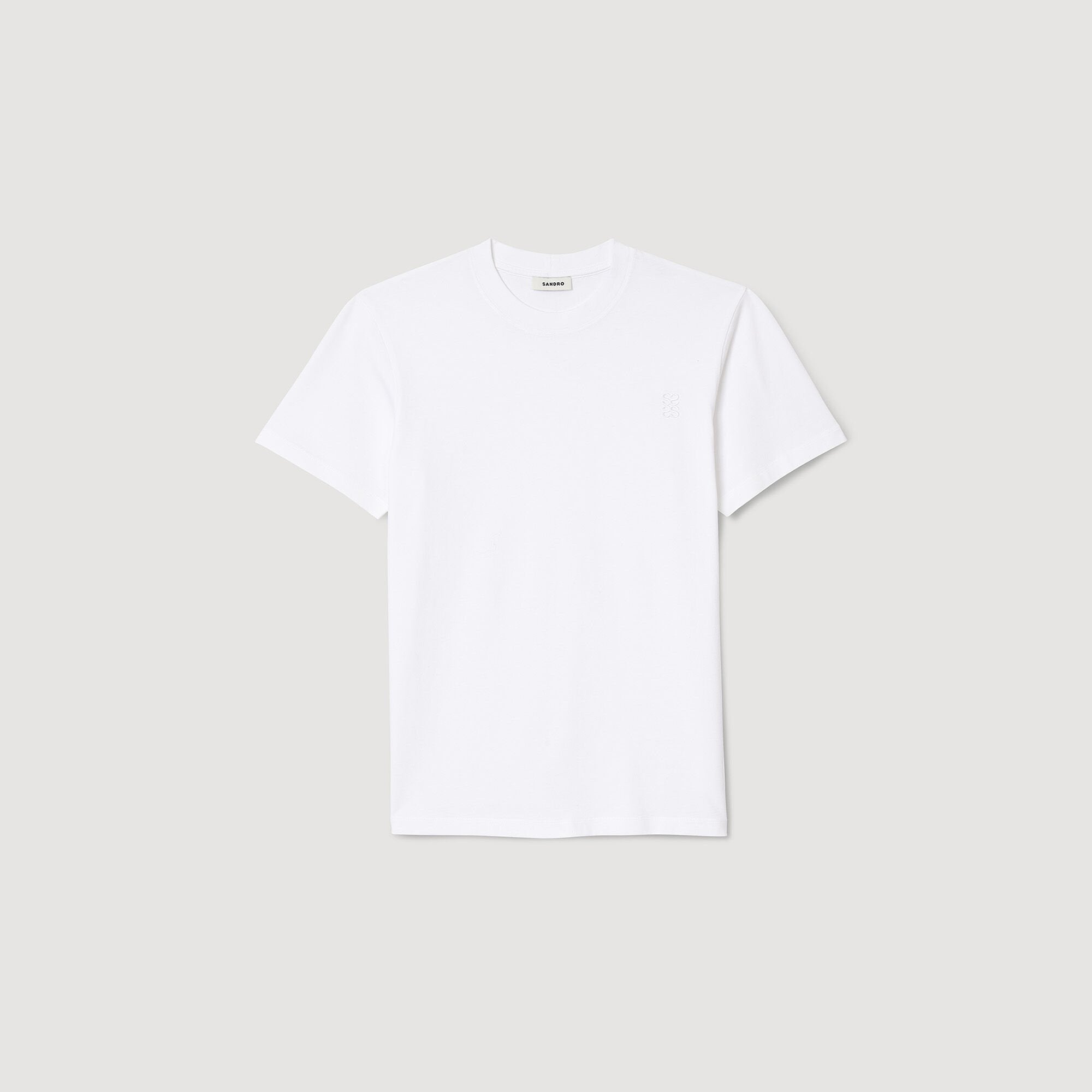 Cotton T-shirt White Sandro Men