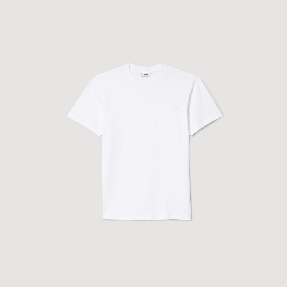 Cotton T-shirt White Sandro Men