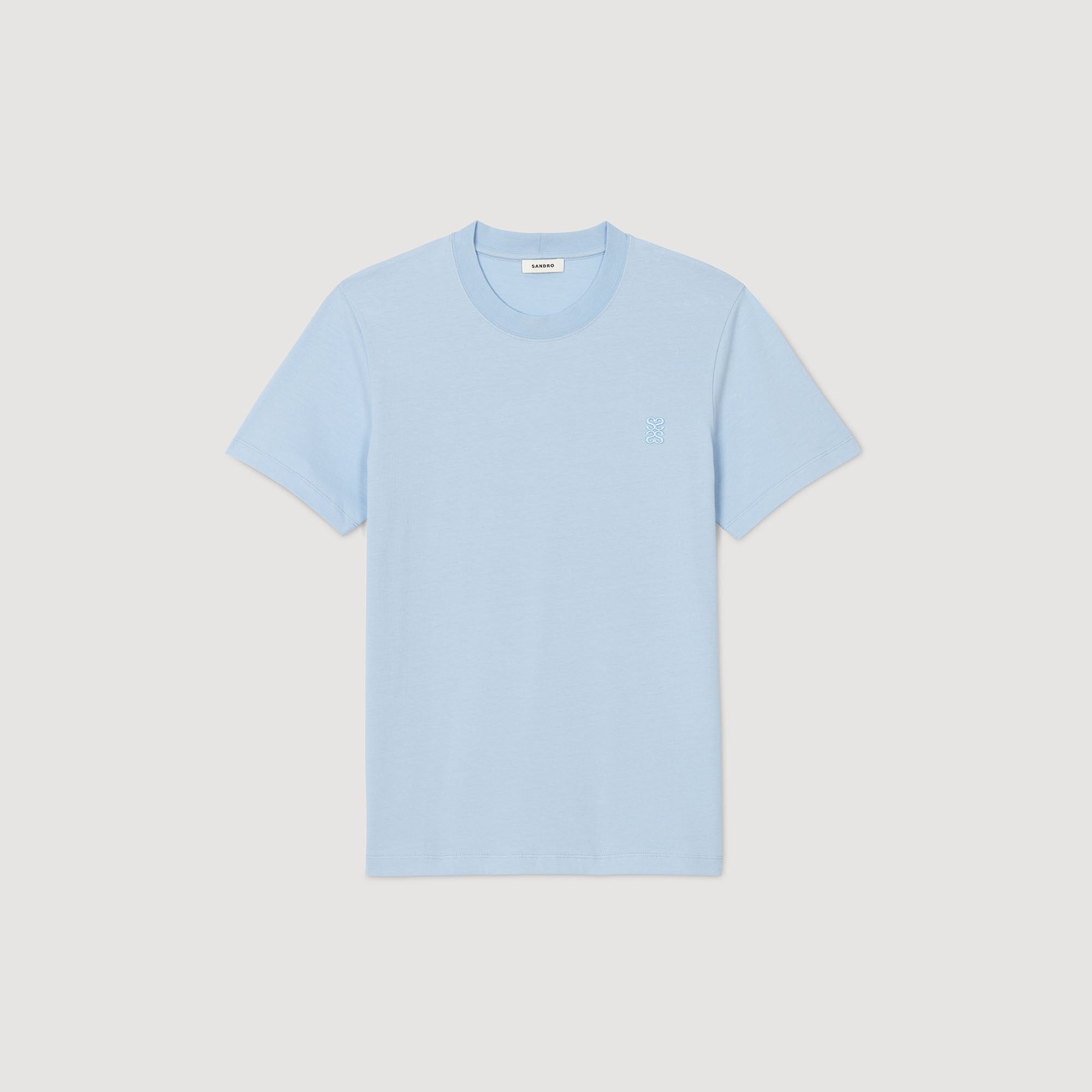 Cotton T-shirt Blue Sky Sandro Men