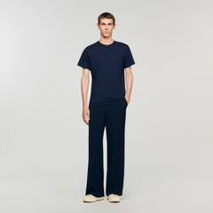 Cotton T-shirt with logo Midnight Blue Sandro Men