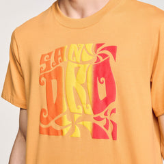 Wave print cotton T-shirt Mandarin. Sandro Men