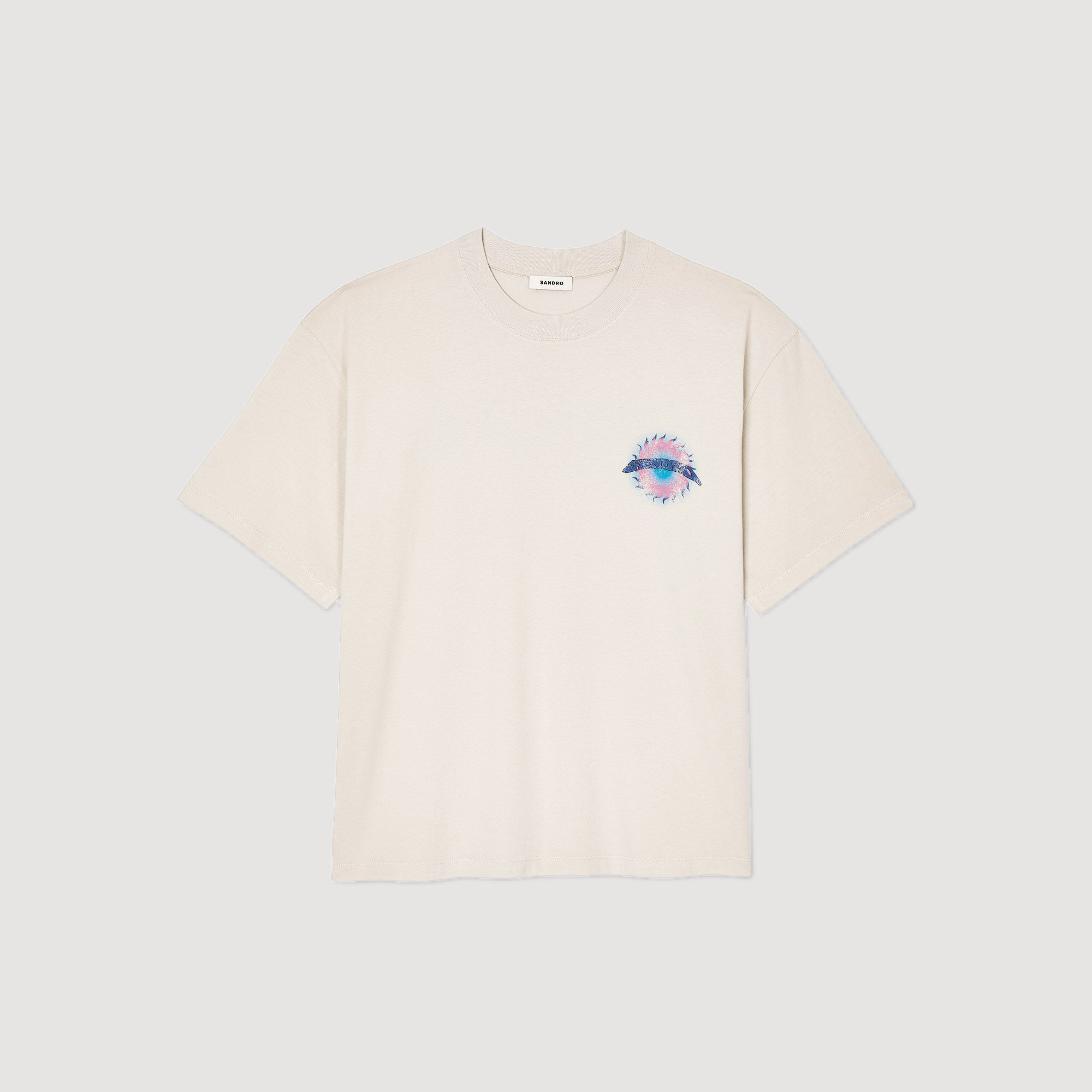 Sun motif T-shirt Vintage White Sandro Men