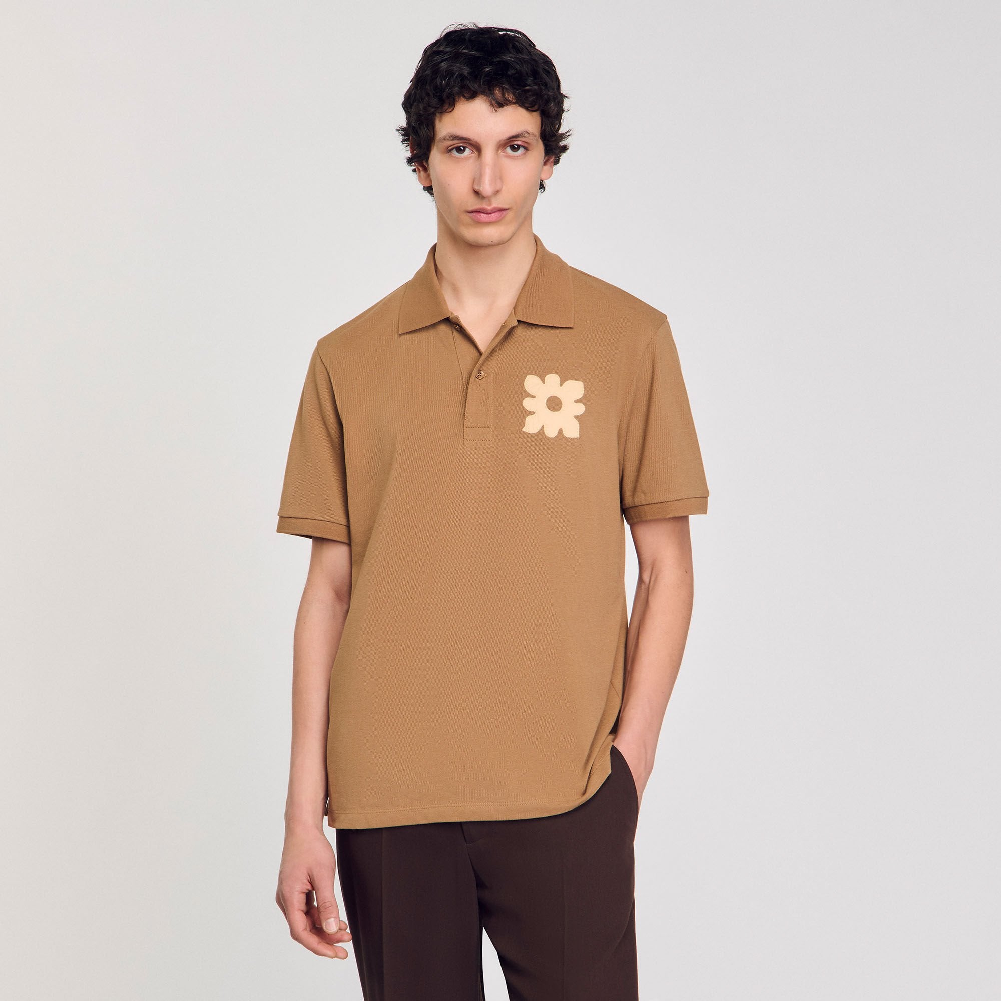 Polo shirt with flower patch Nut Sandro Men