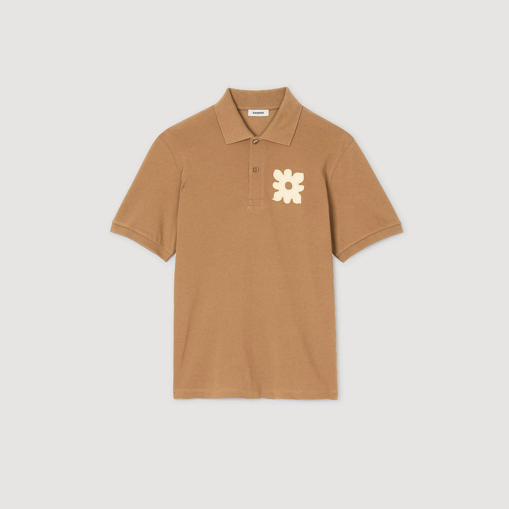 Polo shirt with flower patch Nut Sandro Men