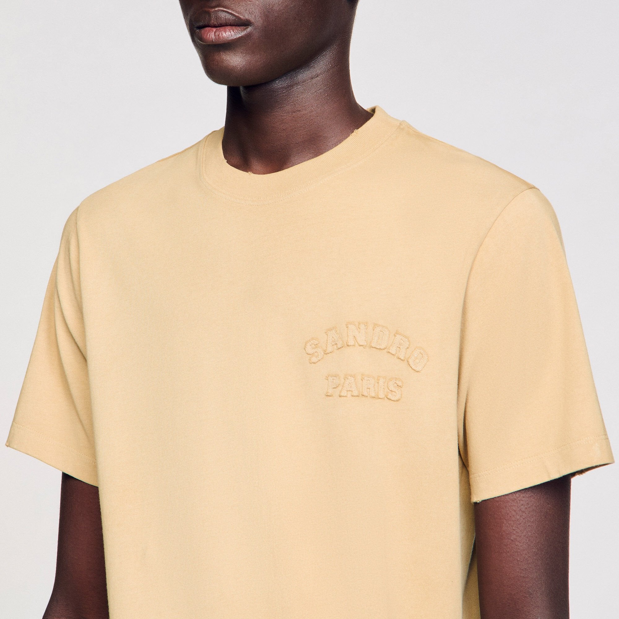 Worn-effect T-shirt Sand. Sandro Men