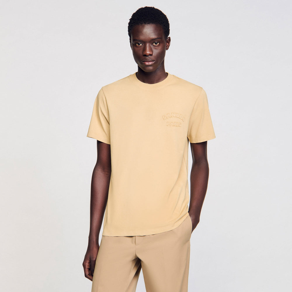 Worn-effect T-shirt Sand. Sandro Men