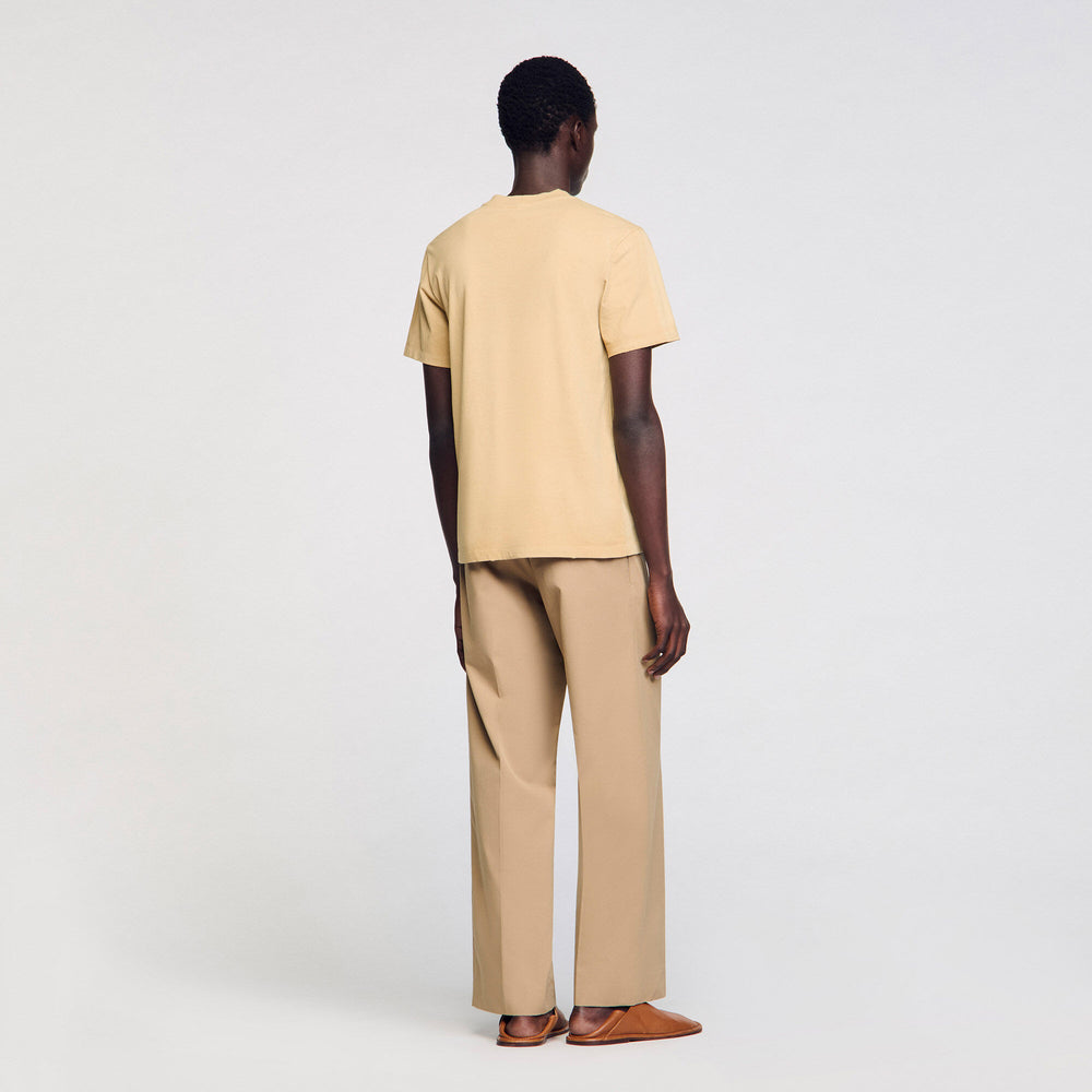 Worn-effect T-shirt Sand. Sandro Men
