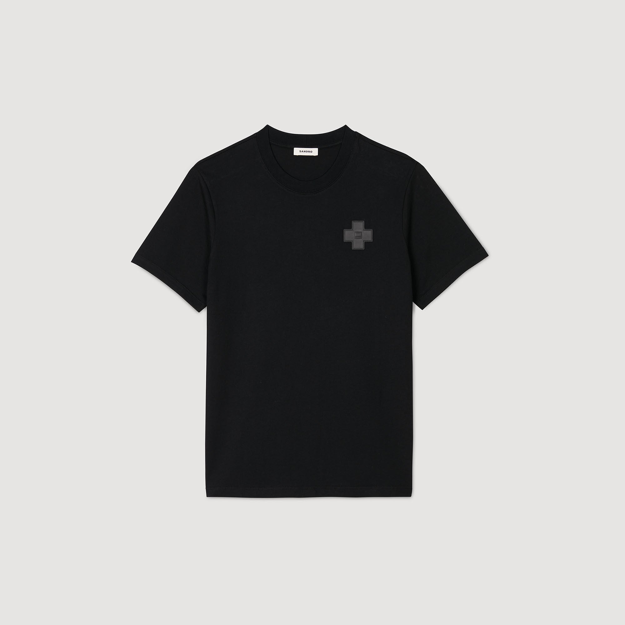 Cross T-shirt Black Sandro Men