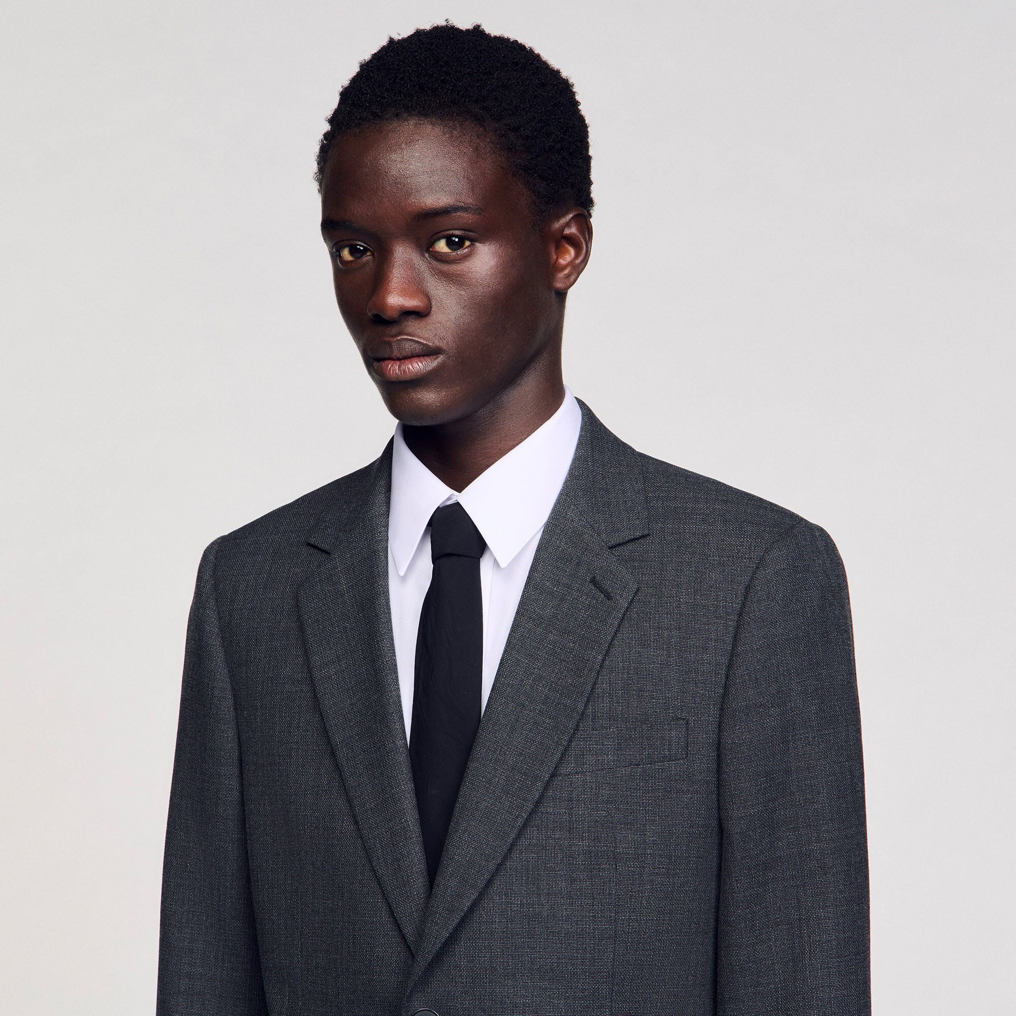 Wool suit jacket Mocked Grey Sandro Men