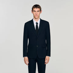 Wool suit jacket Navy Blue Sandro Men