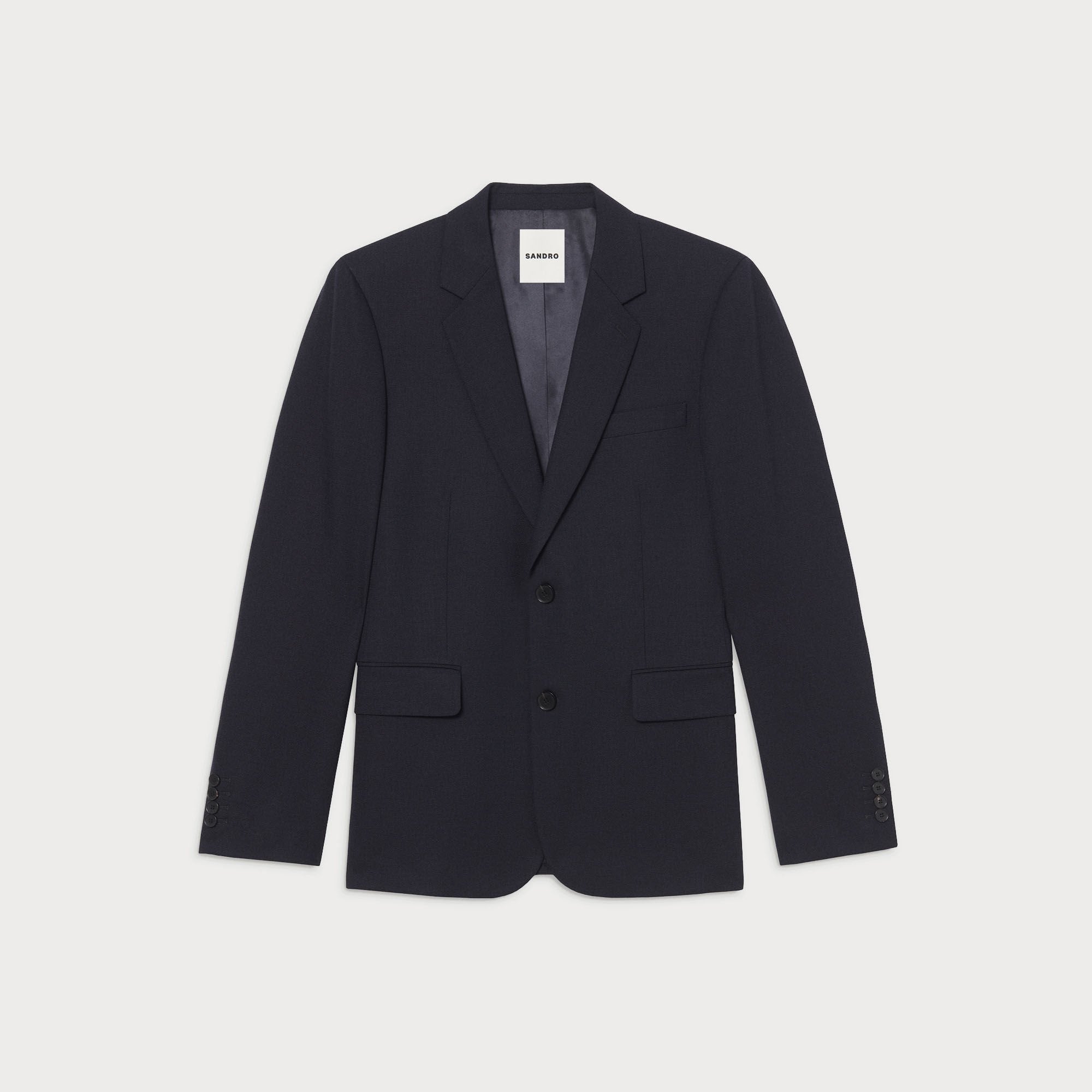 Wool suit jacket Navy Blue Sandro Men