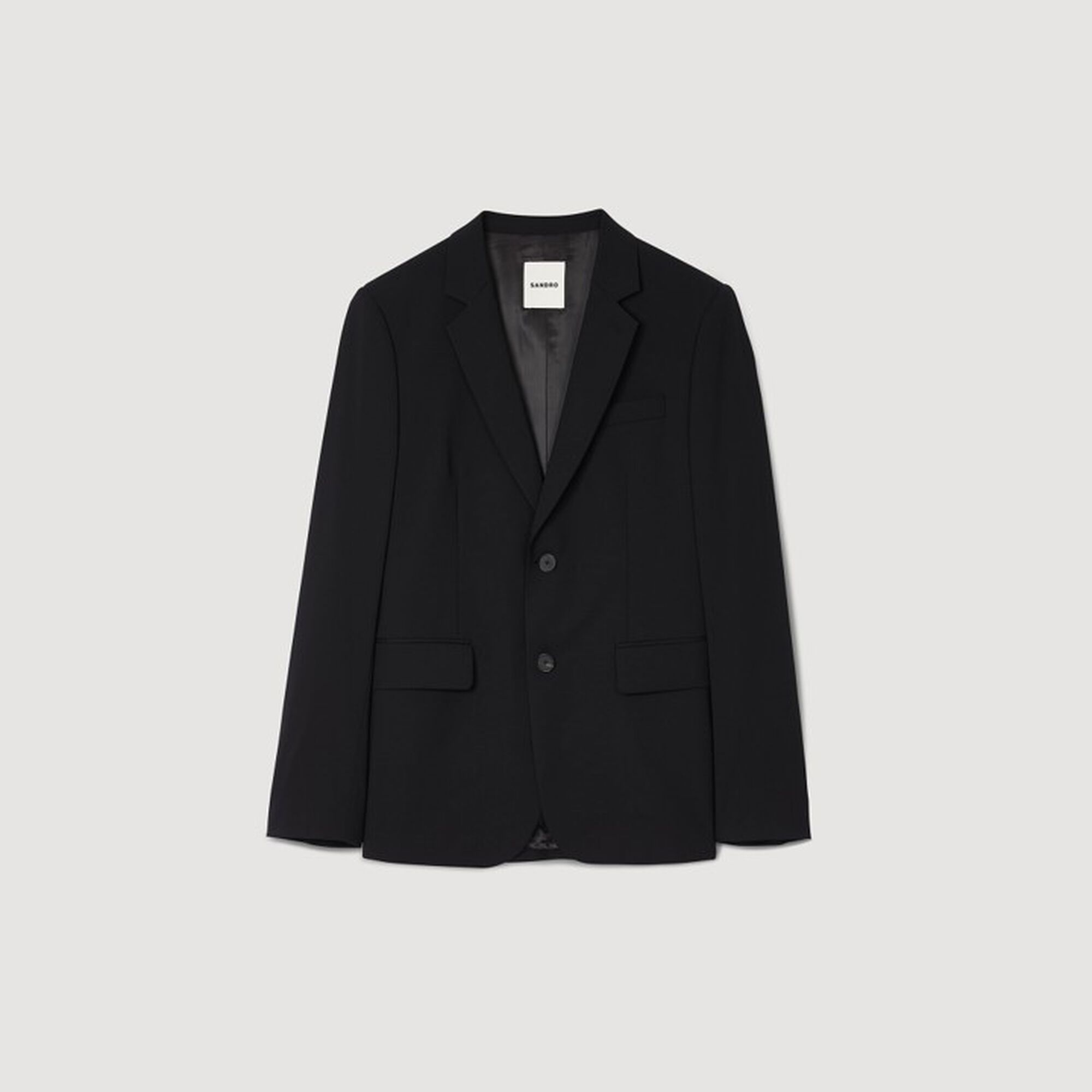 Virgin wool suit jacket Black Sandro Men