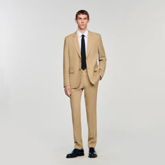 Wool suit jacket Beige Sandro Men