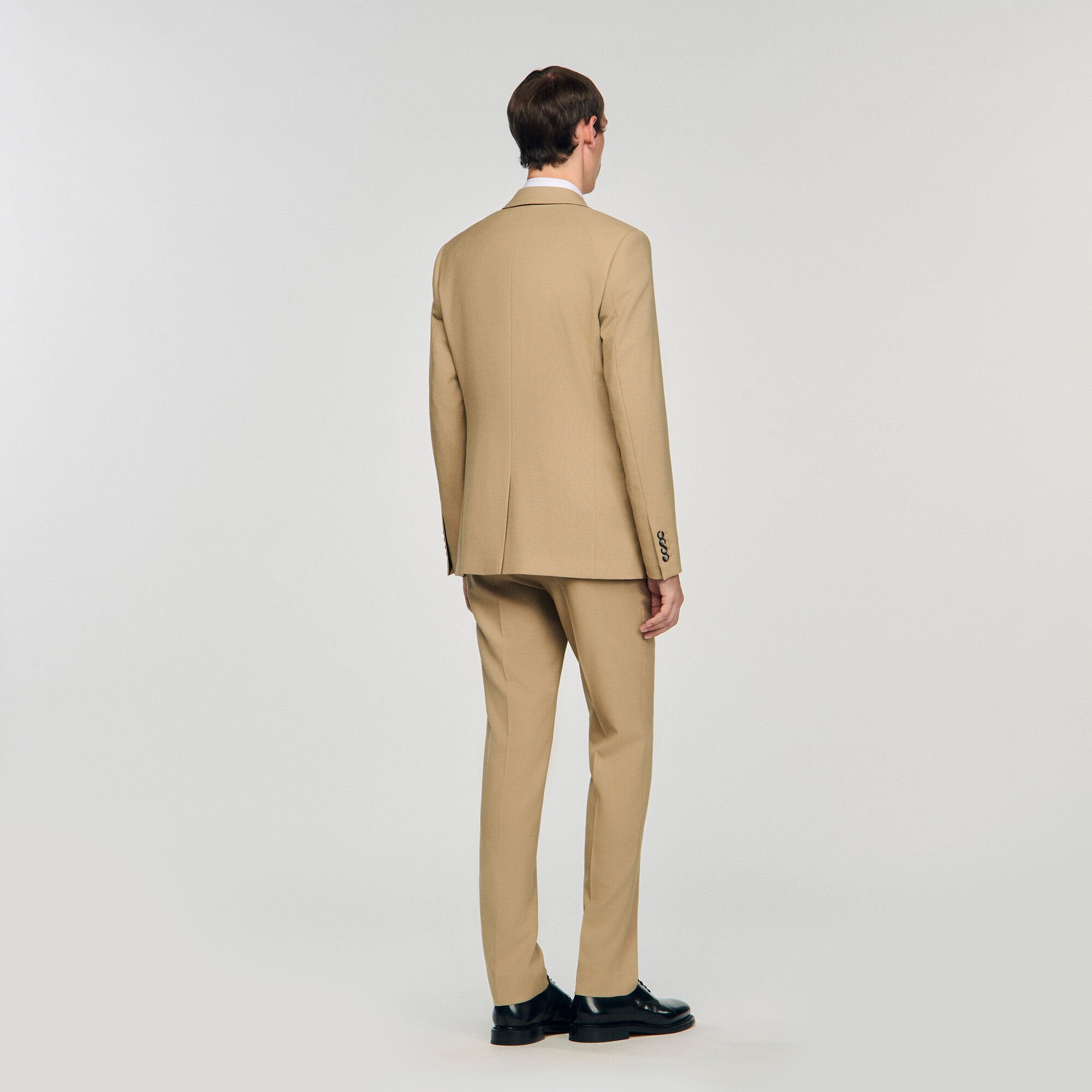 Wool suit jacket Beige Sandro Men