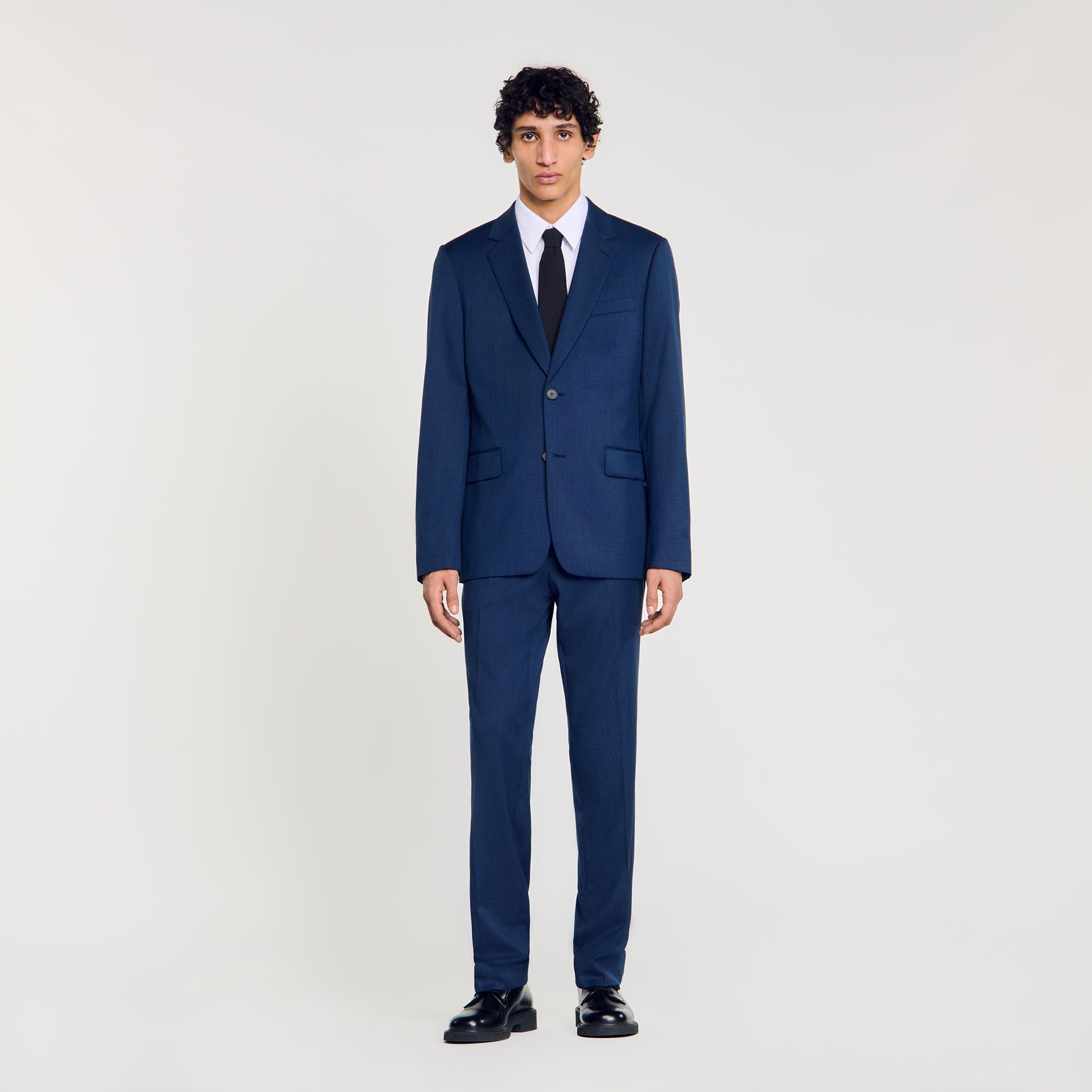 Wool suit jacket Royal Blue Sandro Men