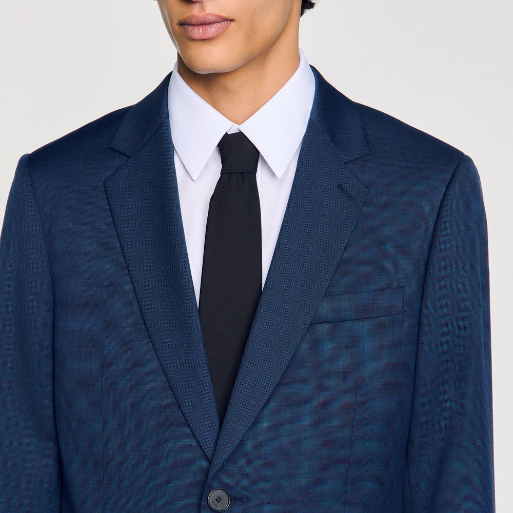 Wool suit jacket Royal Blue Sandro Men