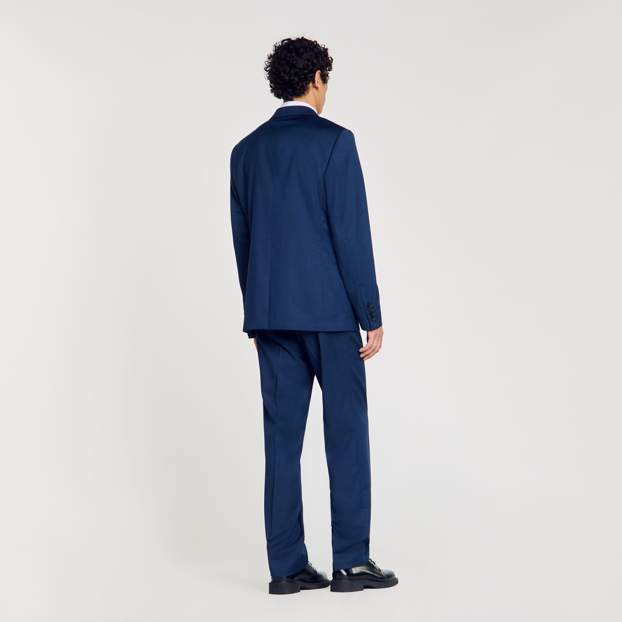 Wool suit jacket Royal Blue Sandro Men