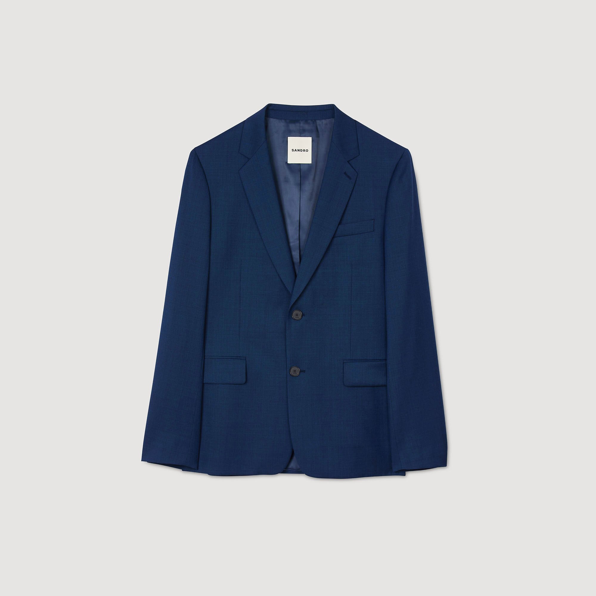 Wool suit jacket Royal Blue Sandro Men