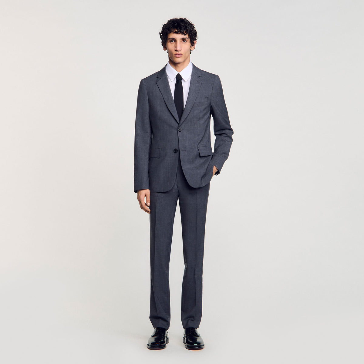 Wool suit jacket Mocked Grey Sandro Men